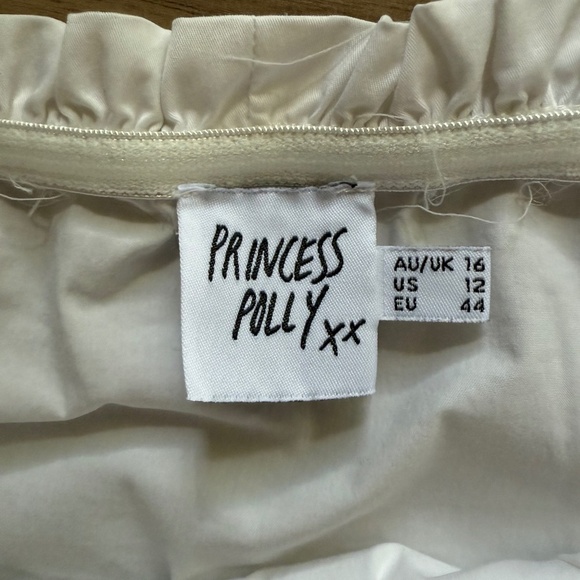 Princess Polly | Size 12 | White Yazmin Strapless Corset Top - Picture 7 of 7